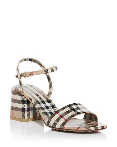 vintage burberry sandals|burberry block heel sandals.